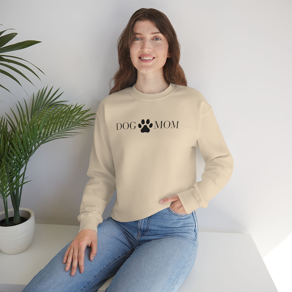 Thumbnail: Dog Mom Unisex Heavy Blend™ Crewneck Sweatshirt
