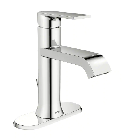 Thumbnail: Genta Single Hole Single-Handle Bathroom Faucet in Spot Resist Brushed Nickel