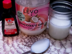 Cannabis Infused Peppermint Coconut Oil Pull for natural dental care 