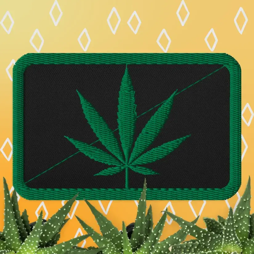 cannabis leaf patch