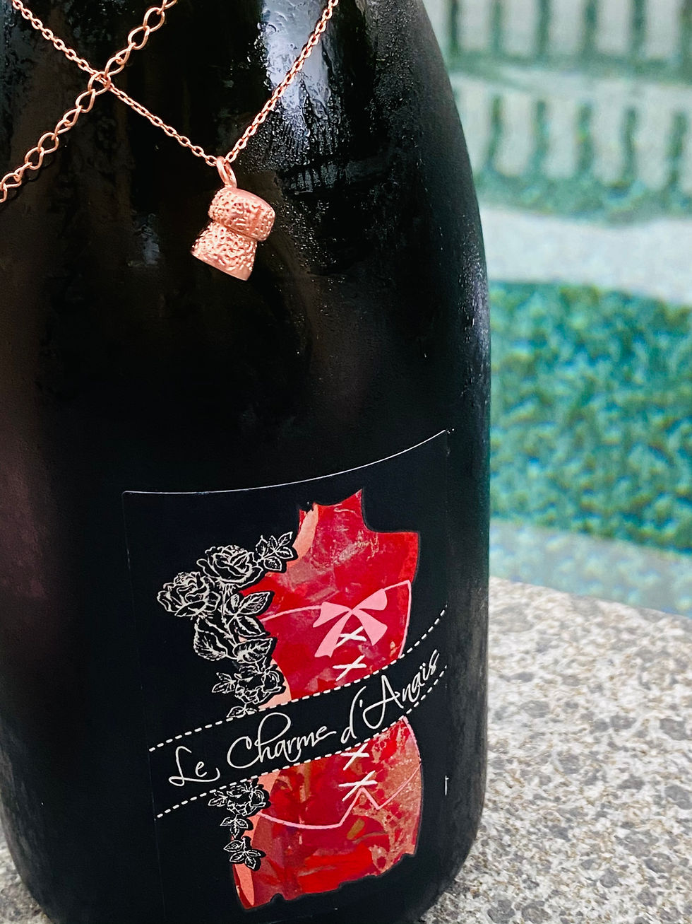 Thumbnail: Champagne bottle &  pendant necklace