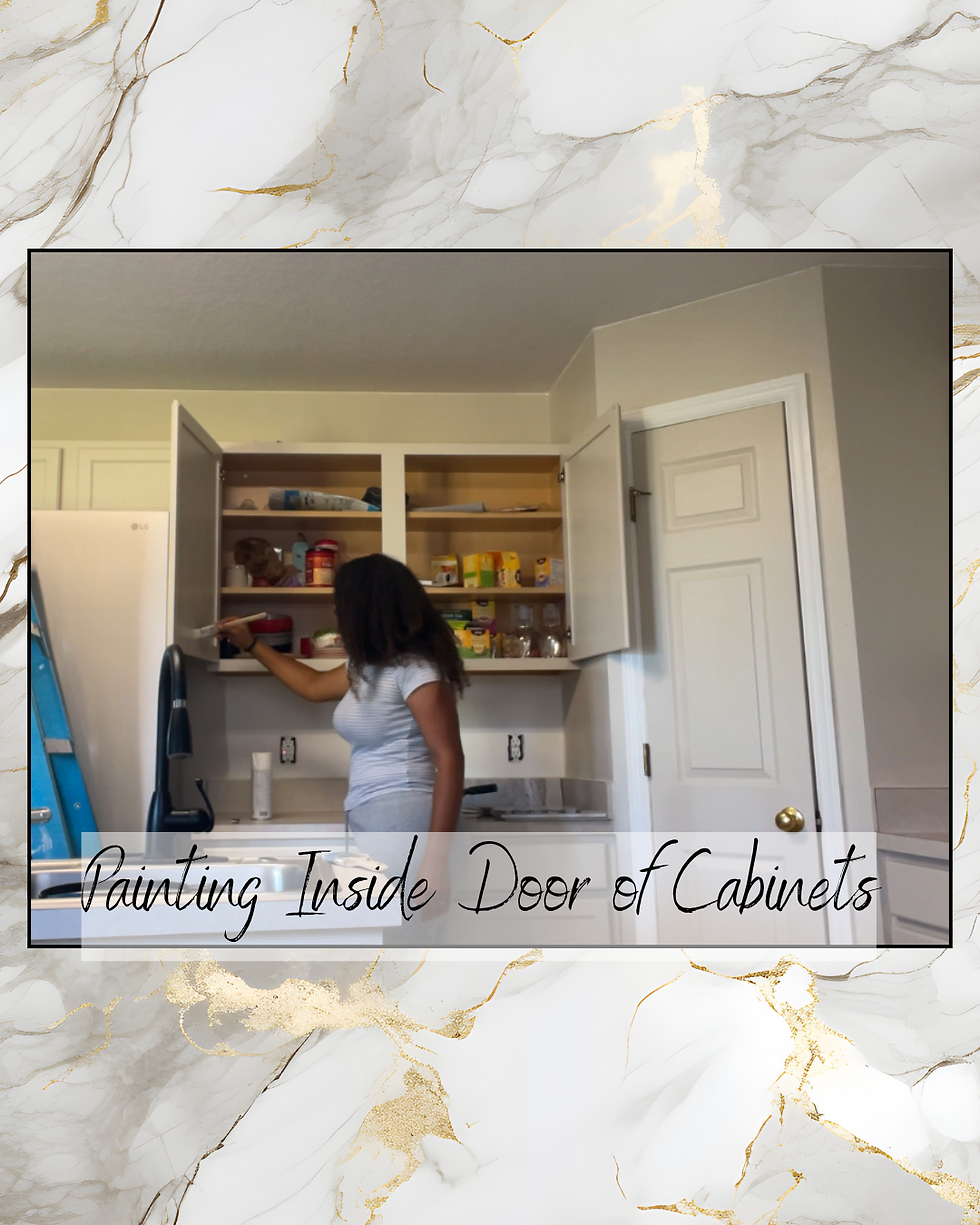 Santima Jasper Painting Kitchen cabinets front and back 