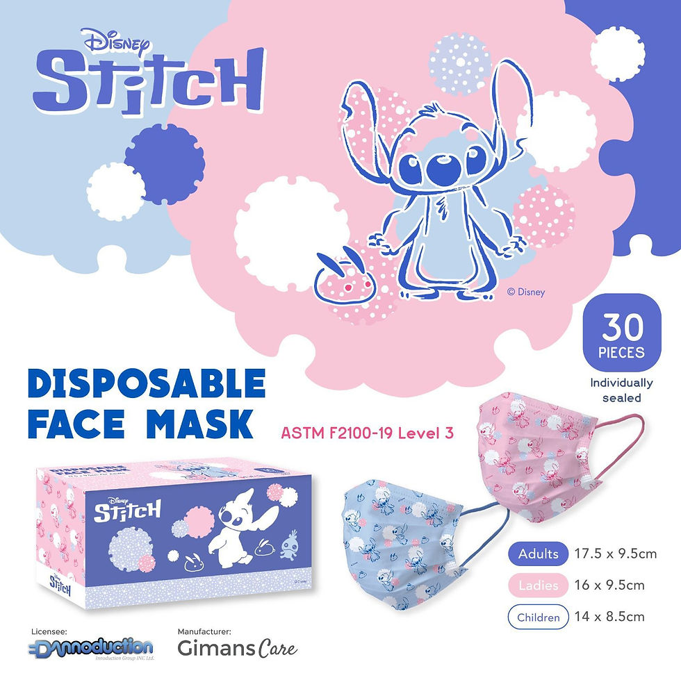 Gimans Care x Stitch 口罩 (成人/女士/小童size)