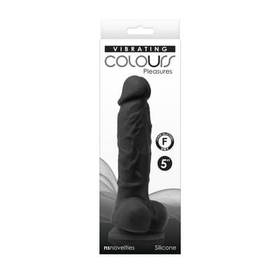 Colours 5″ Vibrating Dildo Black