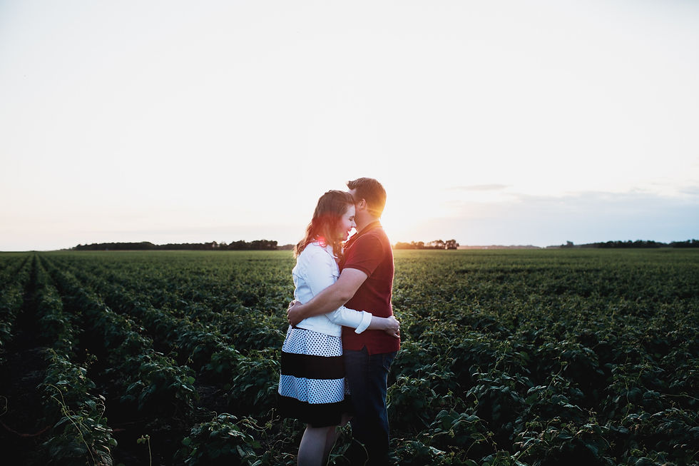 Manitoba farm engagement photo session.