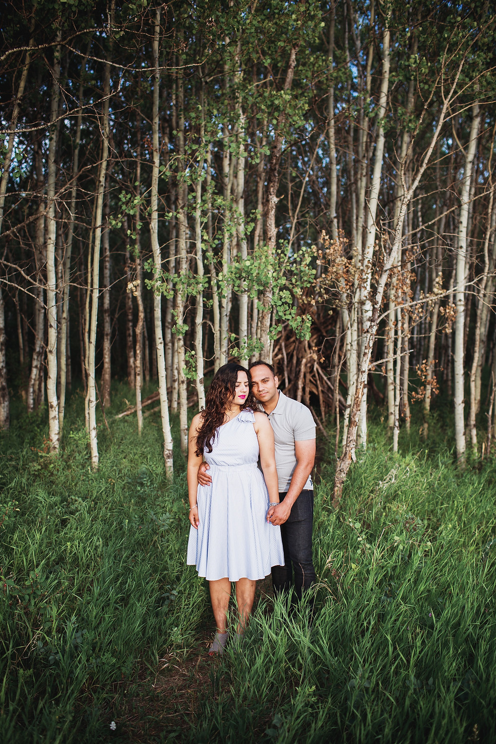 Winnipeg forest engagement photoshoot.