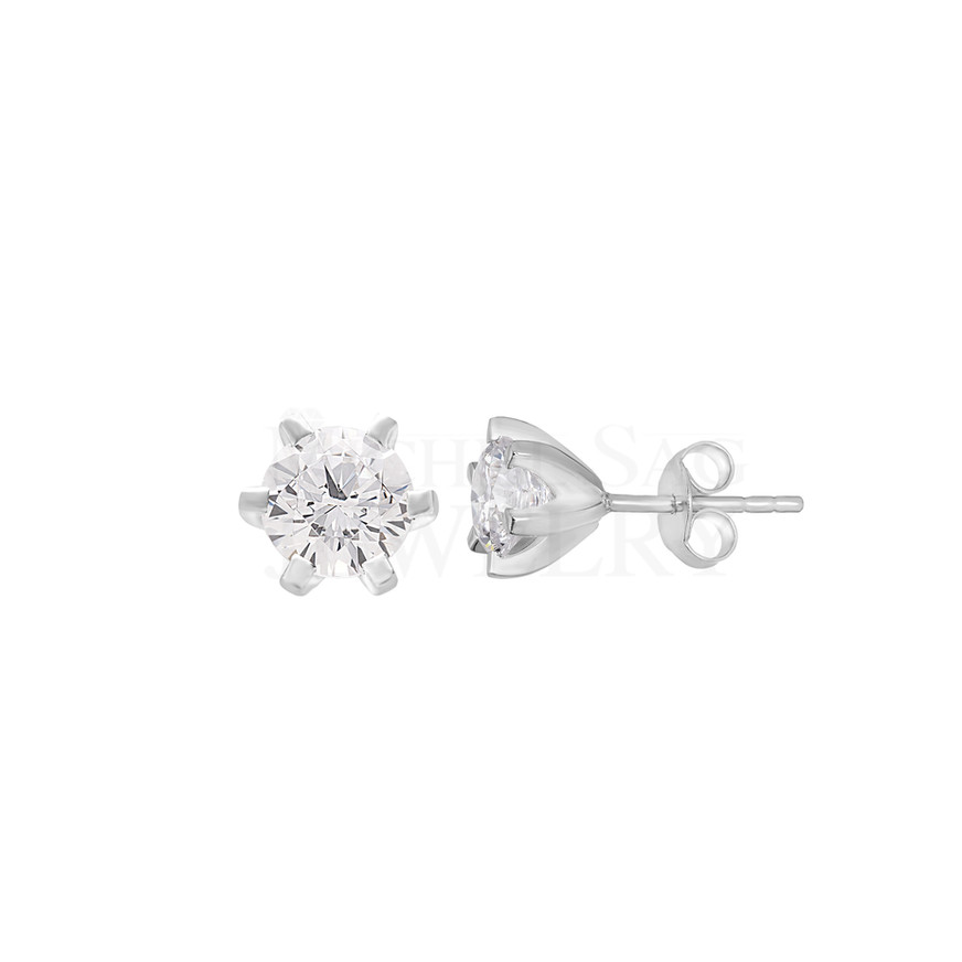 0.68 Ct Solitaire Diamond Earrings