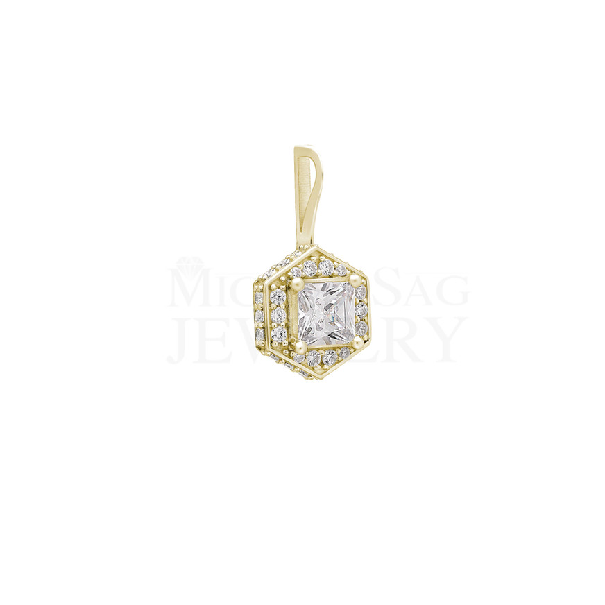 1.58 Ct Halo Diamond Pendant