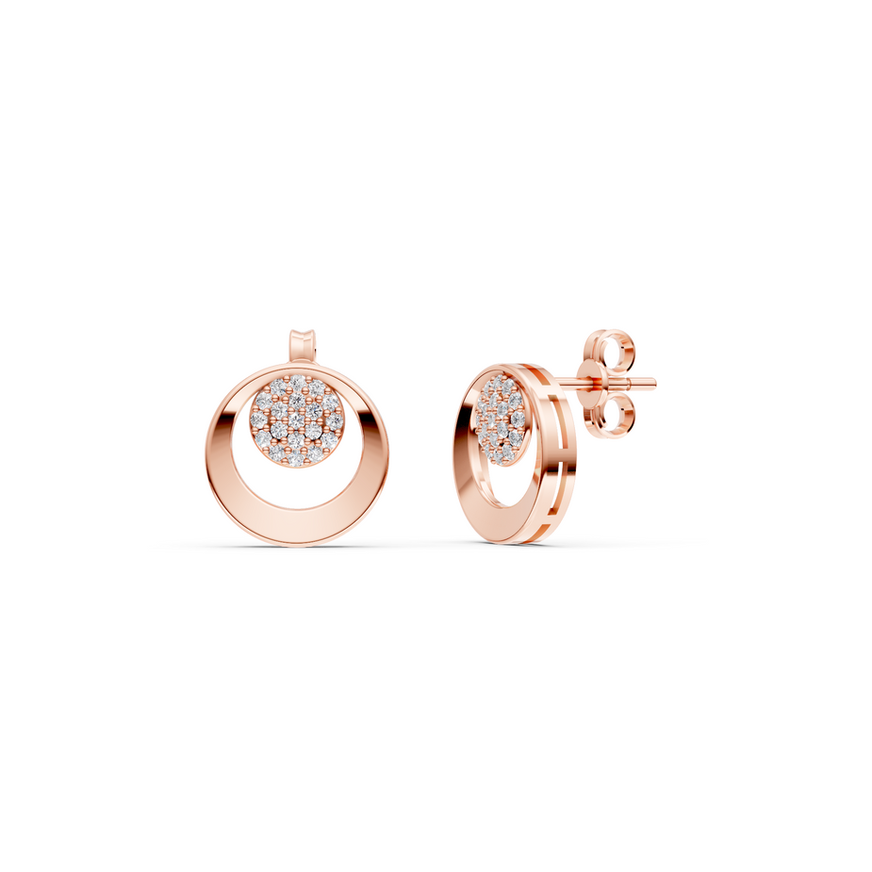0.30 Ct Diamond Round Earrings – 18K Gold