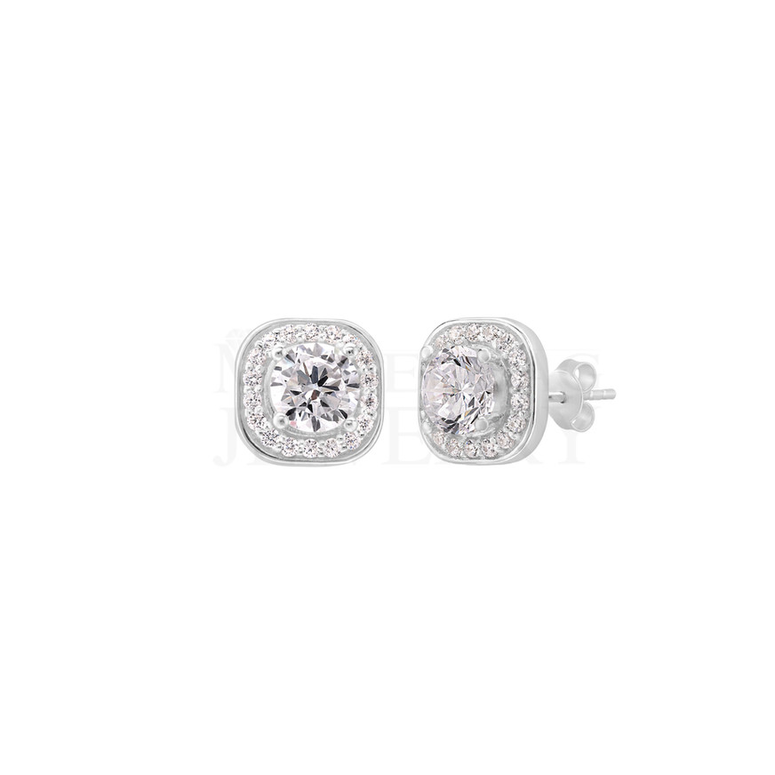 0.92 Ct Halo Diamond Earrings