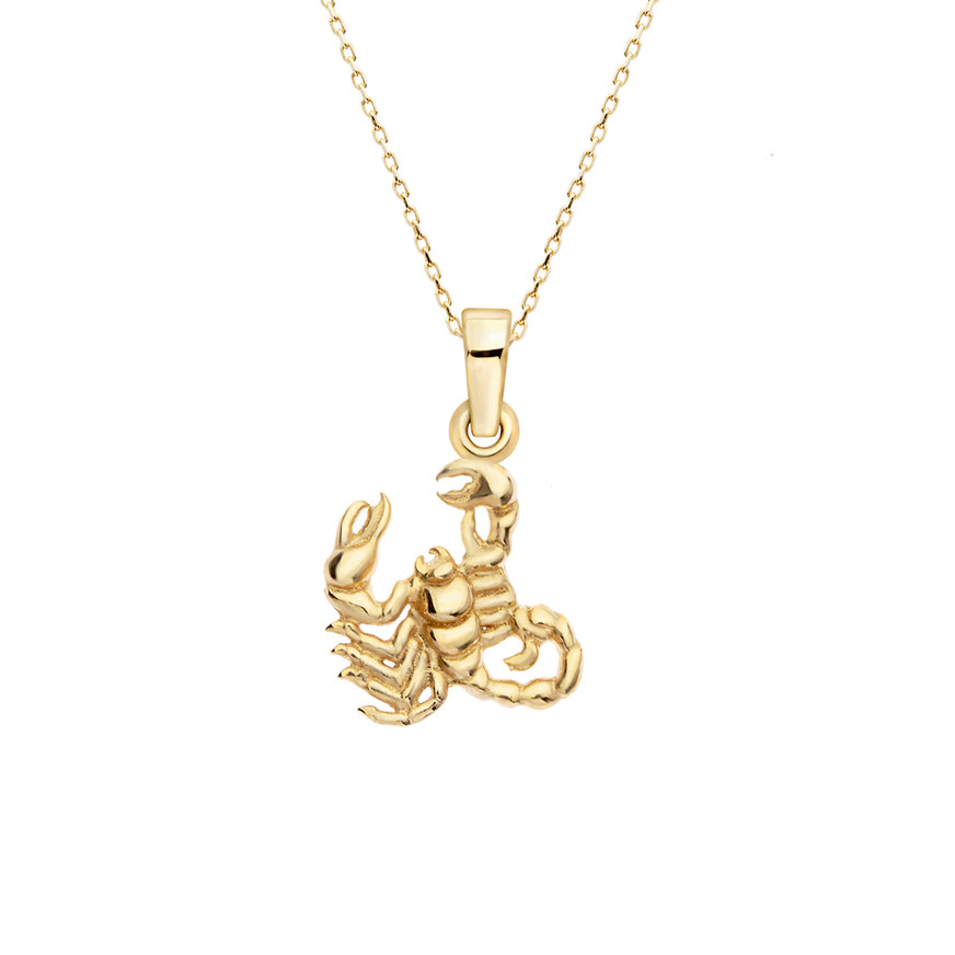 Gold Scorpio Pendant Necklace