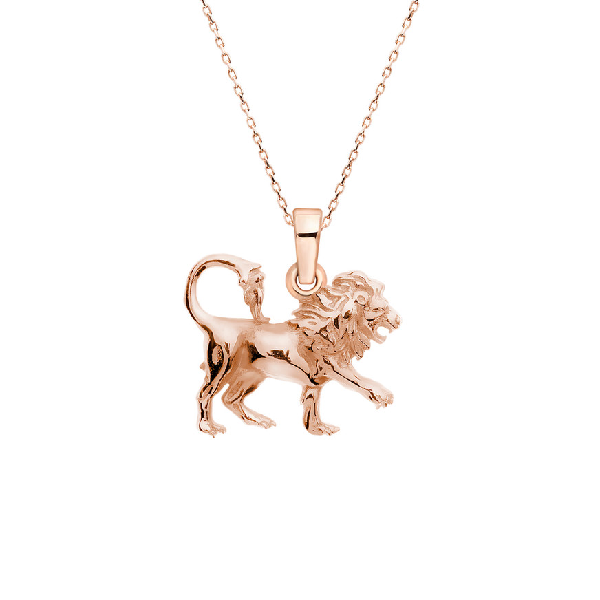 Gold Leo Pendant Necklace