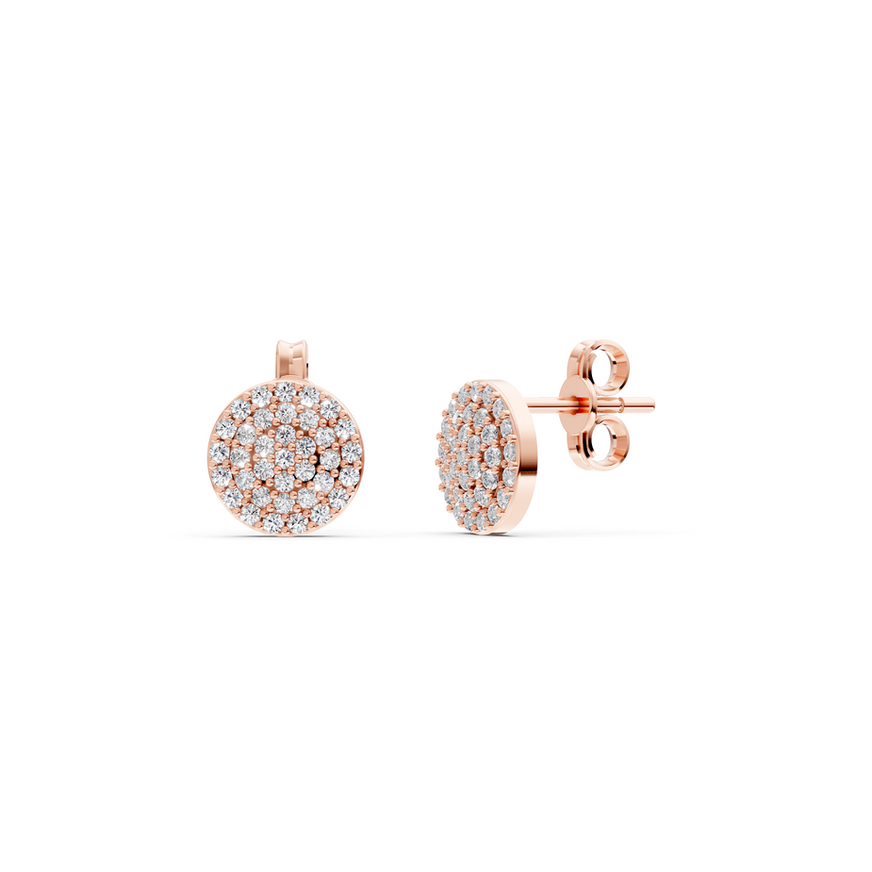 0.36 Ct Diamond Round Earrings – 18K Gold