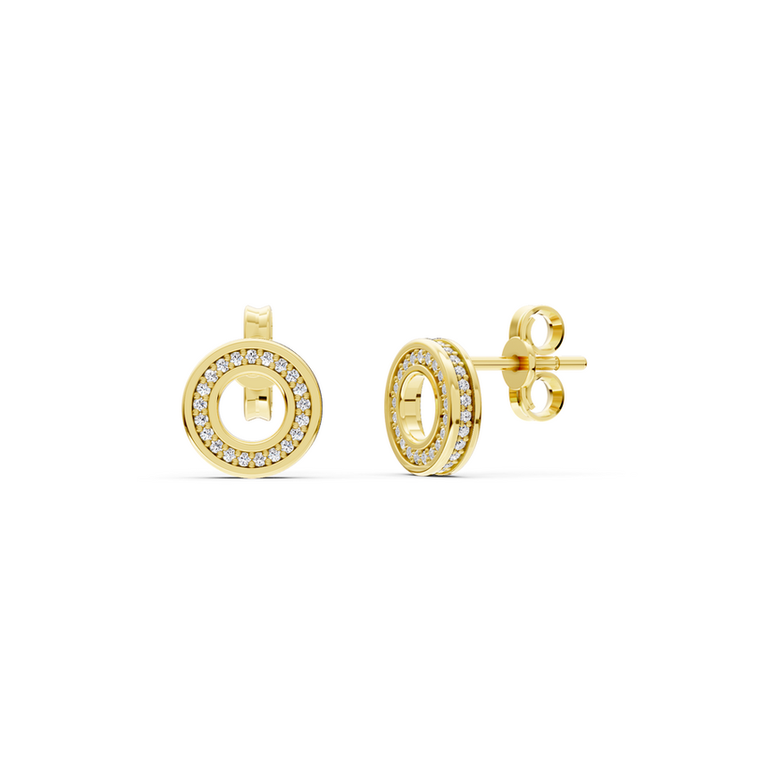 0.28 Ct Diamond Round Earrings – 18K Gold