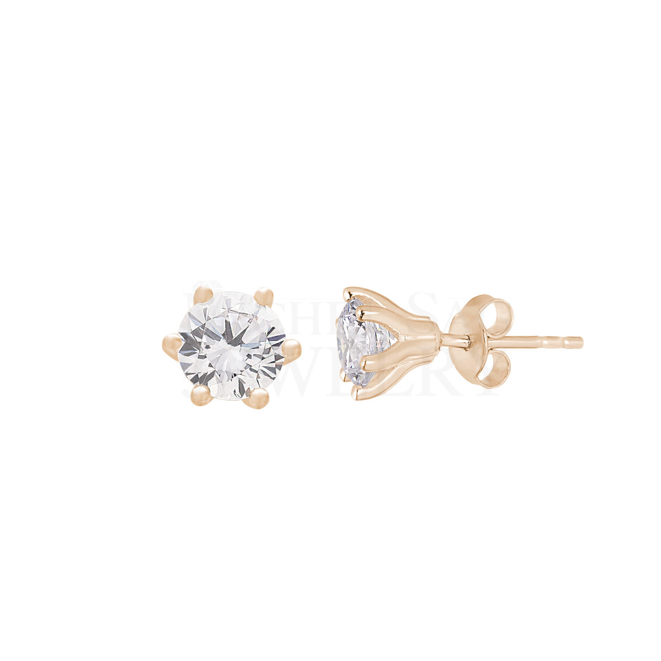 0.50 Ct Solitaire Diamond Earrings
