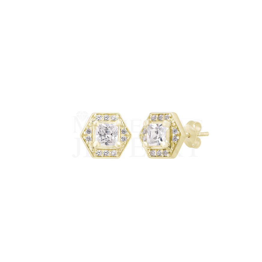 0.70 Ct Halo Diamond Earrings