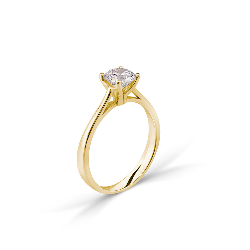 0.30 Ct Round Cut Solitaire Diamond Engagement Ring