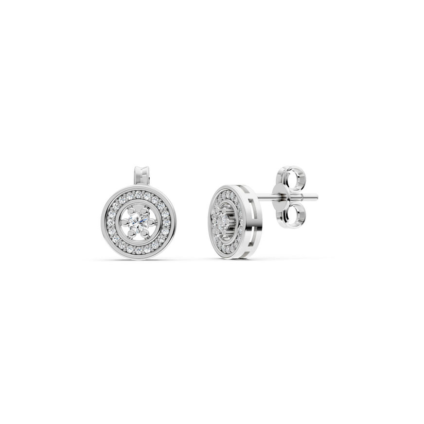 0.24 Ct Diamond Round Earrings – 18K Gold