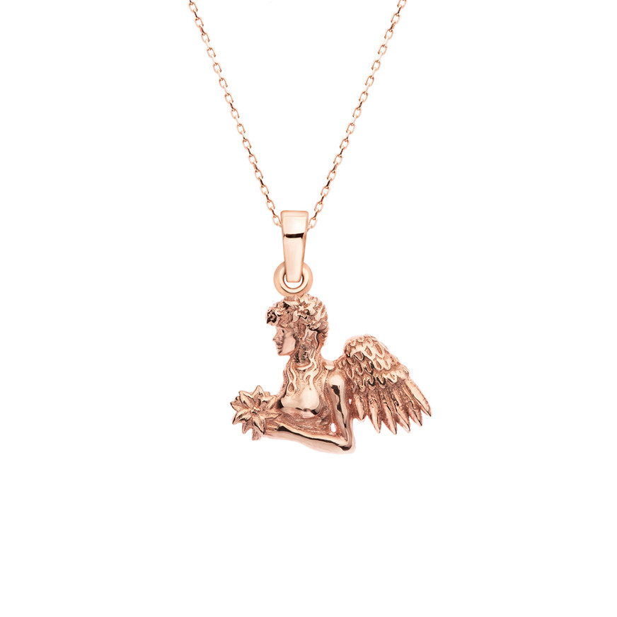 Gold Virgo Pendant Necklace