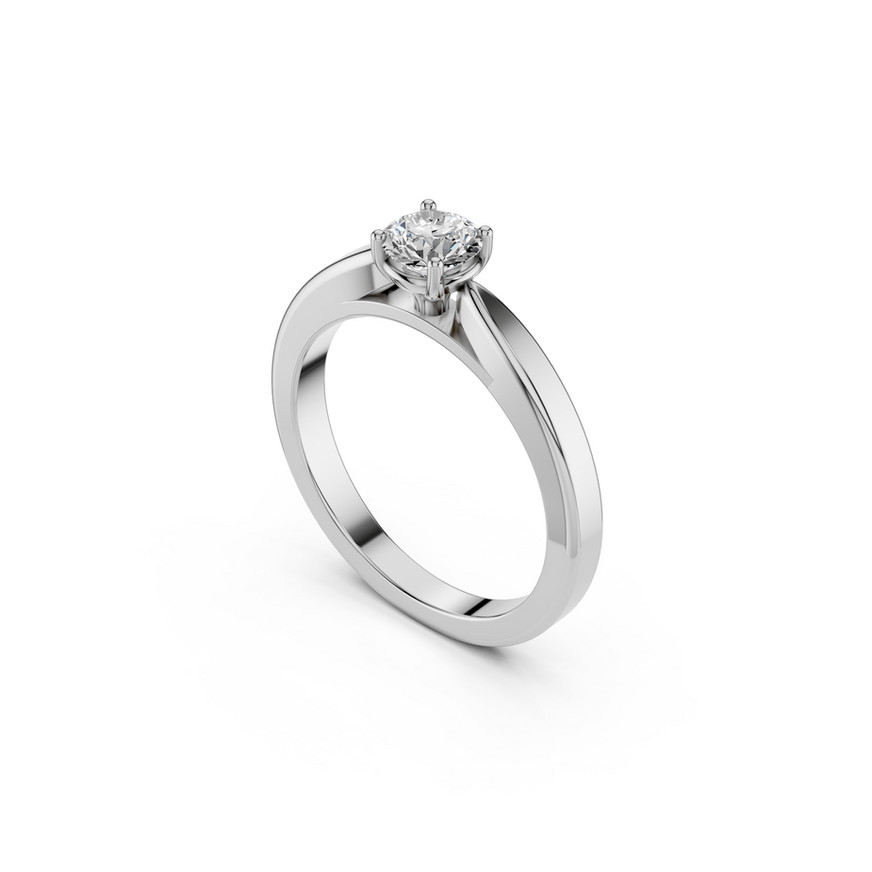 Solitaire diamond engagement ring
