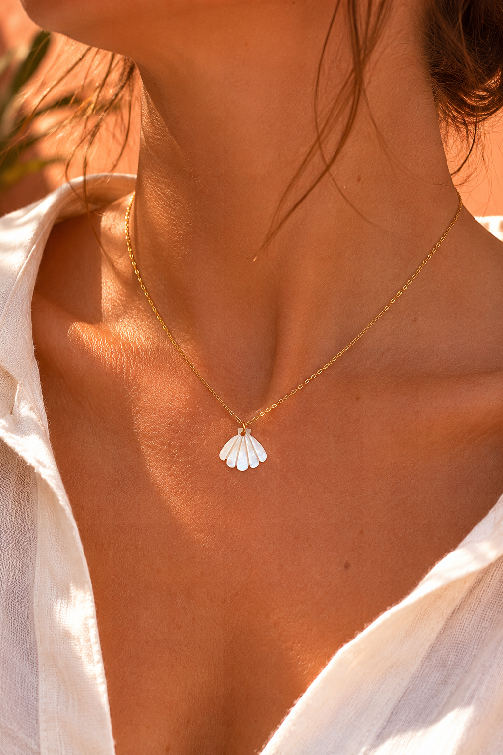 Collier coquillage nacré - Esprit mermaid