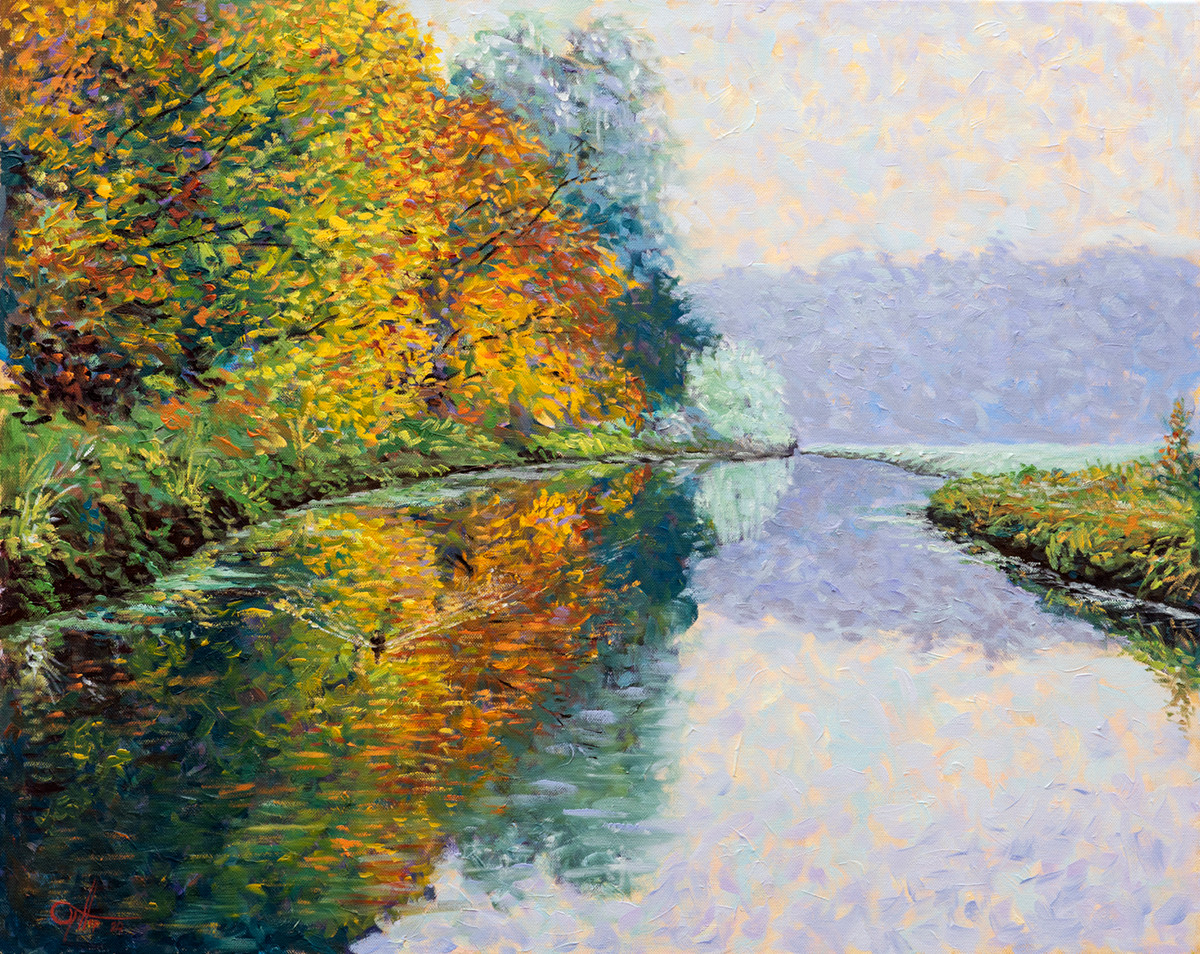 A touch of October frost painting available as a print.