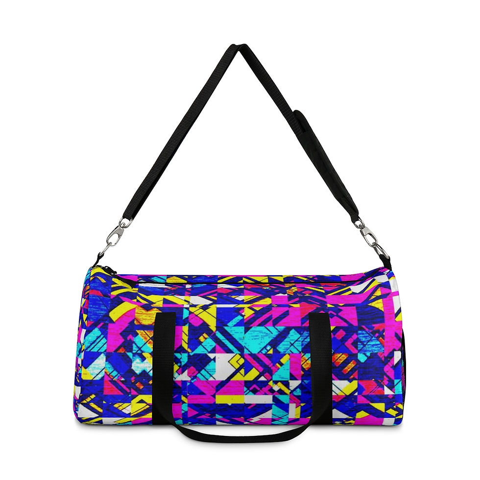 Thumbnail: Vibrant Purple Angles Duffel Bag
