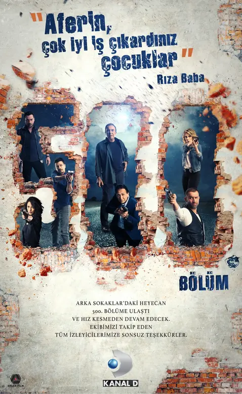 Arka Sokaklar Dizisi 500. Bölüm özel afiş çalışması