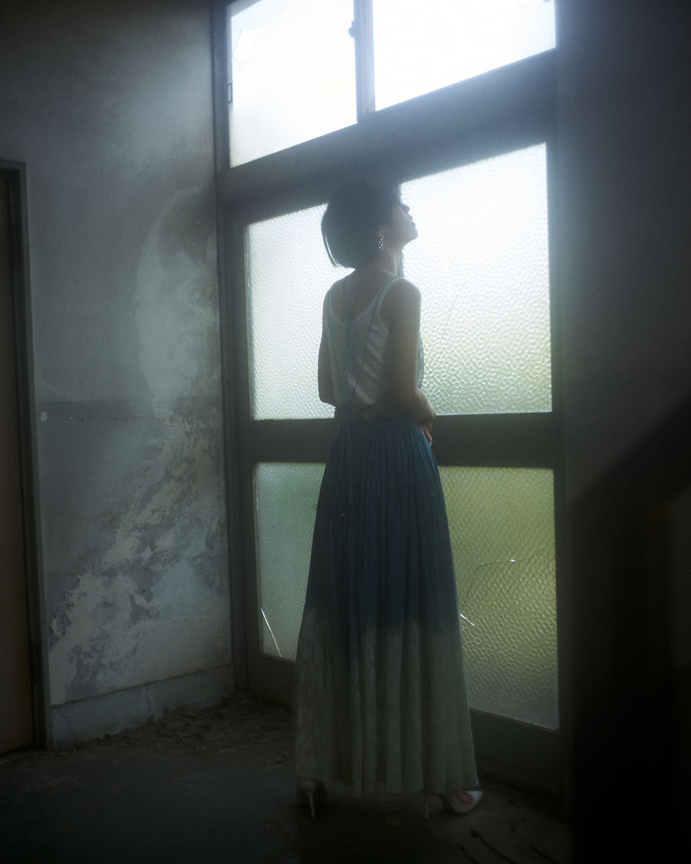 サムネイル： Gradation cotton skirt Green