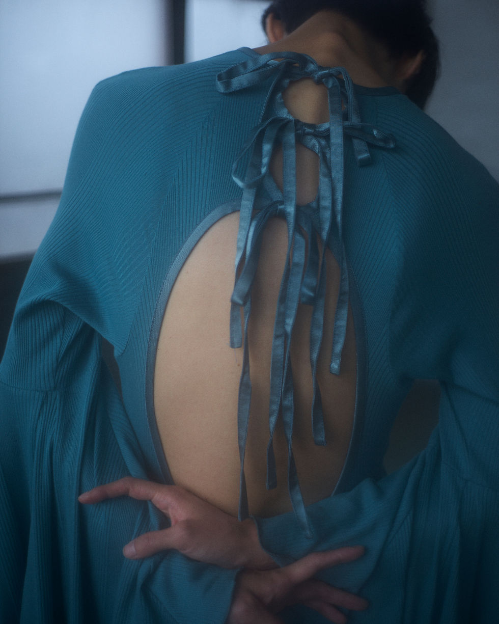サムネイル： Back ribbon dress Green