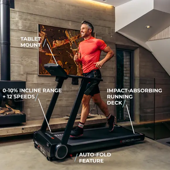 Echelon Stride Auto-Fold Connected Treadmill