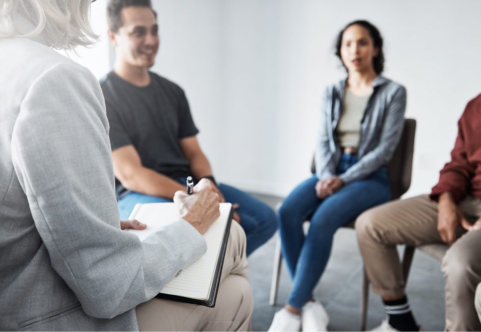 A group therapy session.