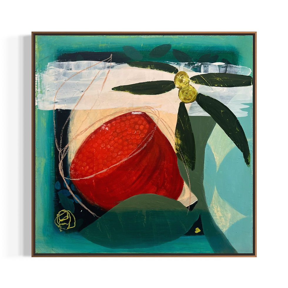 Original floral abstract painting