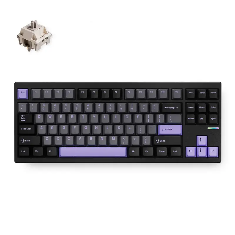 MCHOSE GX87 Ultra Full Aluminium (Black Anodic Oxidation - Vintage White Switch)