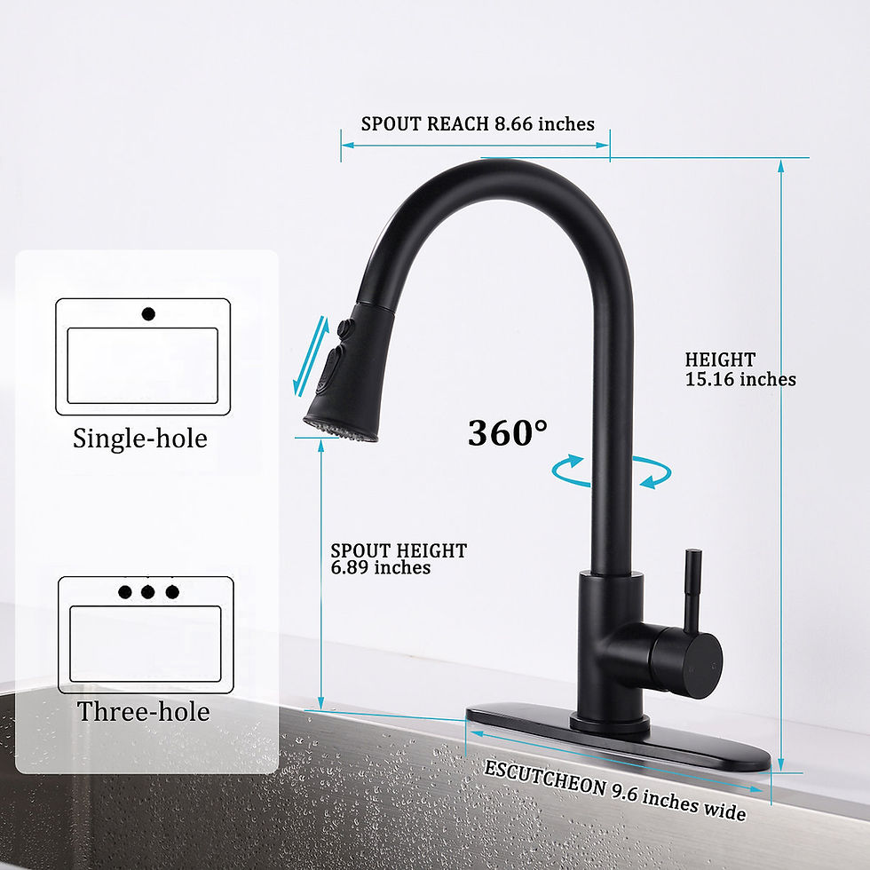 Thumbnail: Tranquil Kitchen Faucet Collection - Matte Black