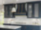 Thumbnail: American Shaker Navy Blue Kitchen Cabinets