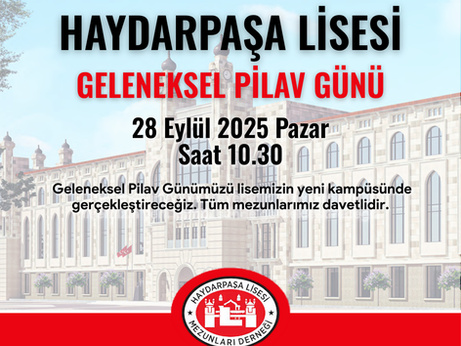 28 Eylül 2025 Geleneksel Pilav Günü Duyurusu