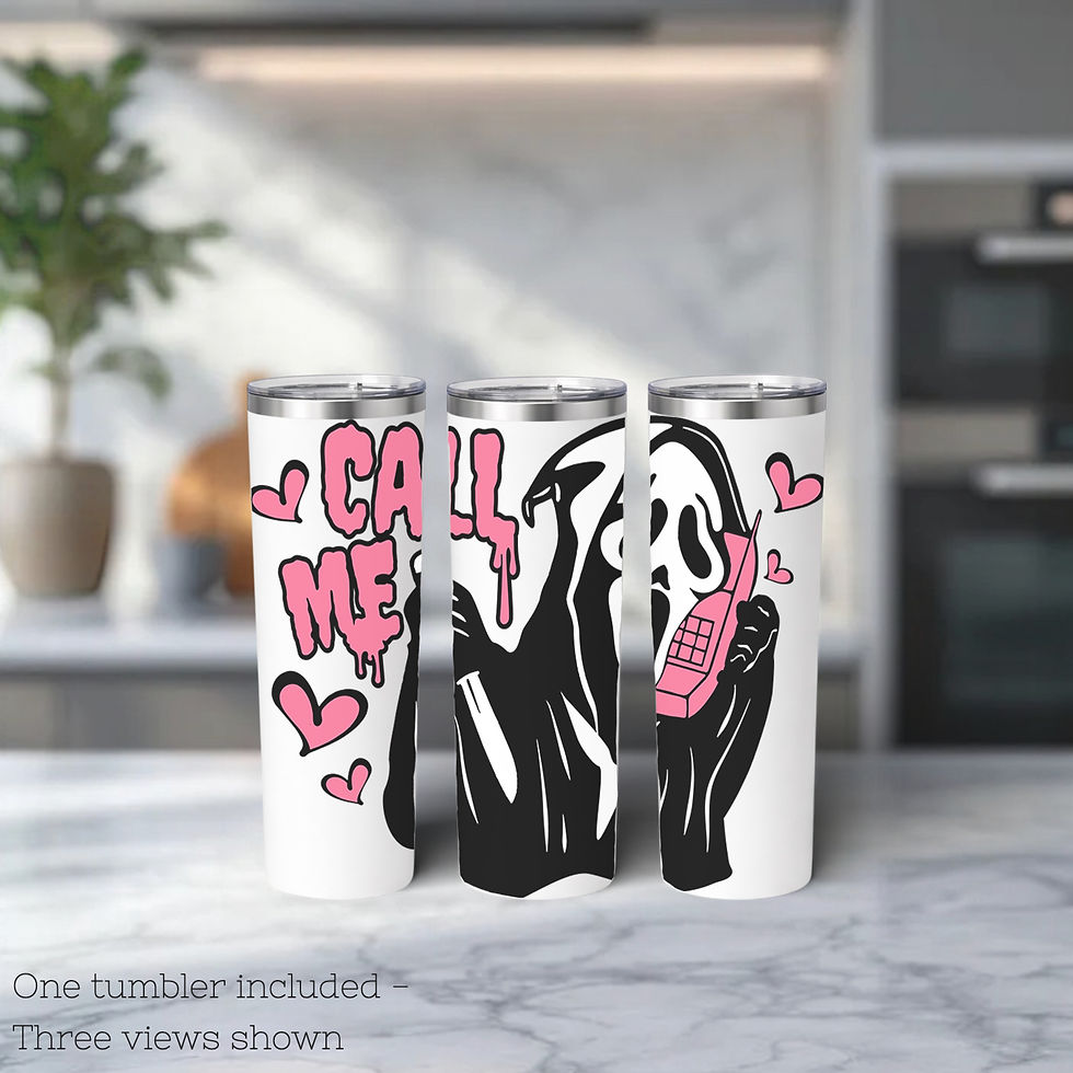 Thumbnail: Ghost face - Skinny tumbler