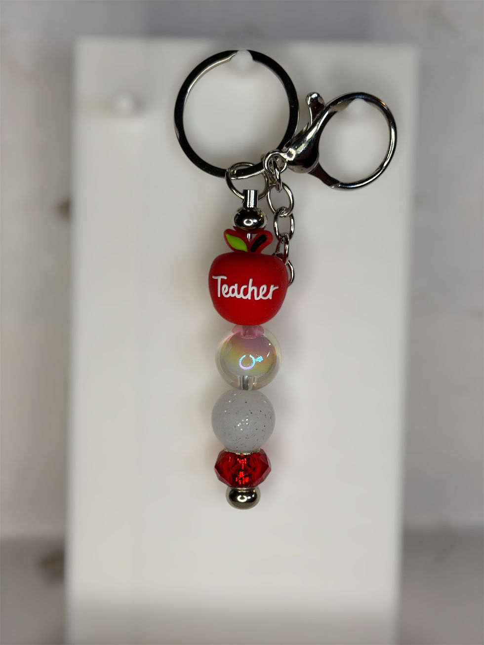 Thumbnail: Silicone and beaded keychain - Teacher