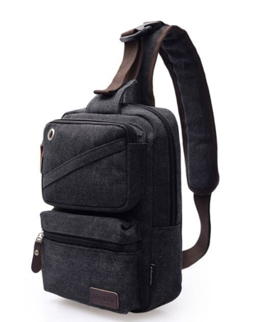 Bodypack Tas Selempang Pria Import Canvas Sling Shoulder | CS-BV 101 - Brown Cof