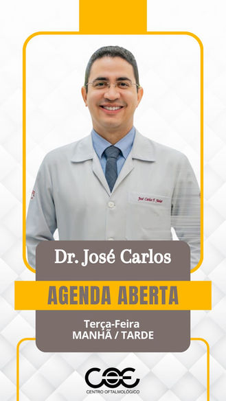 Dr. José Carlos Felix, médico oftalmologista, foto profissional.