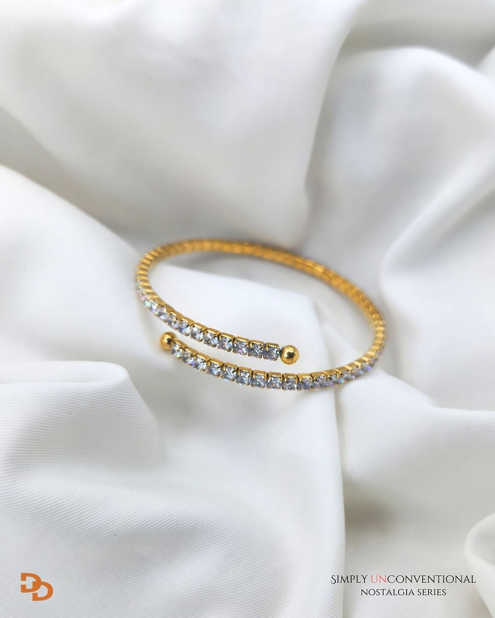 Thumbnail: CZ coiled bangle (Plated)