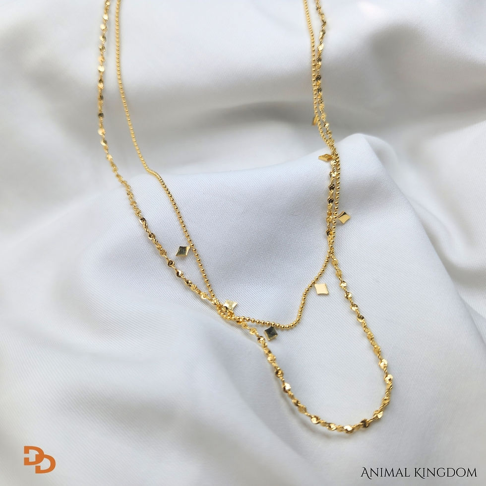 Thumbnail: Senna charm dual layer necklace
