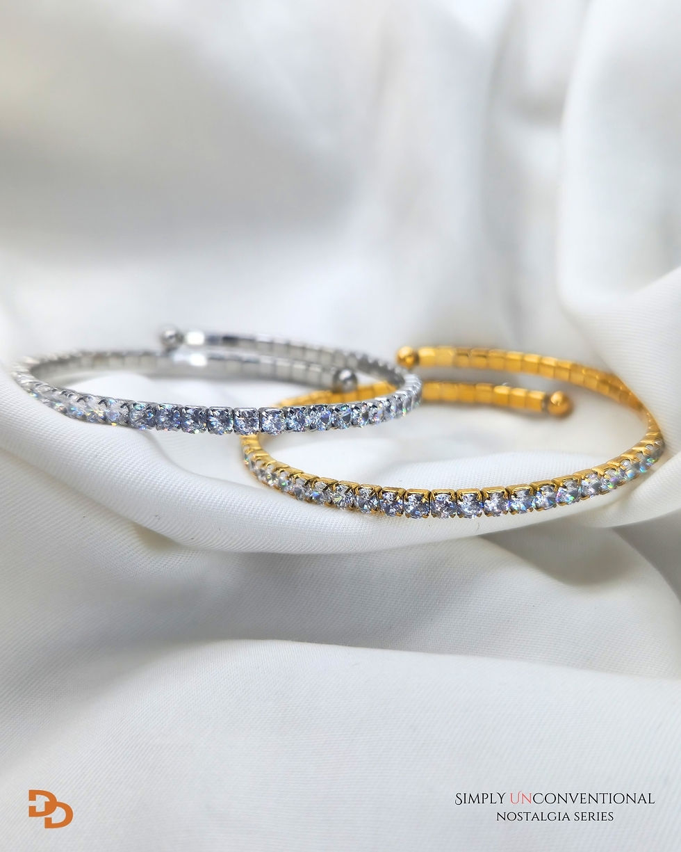 Thumbnail: CZ coiled bangle (Polished)