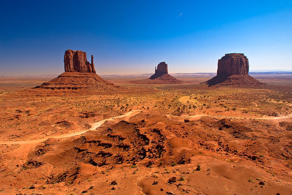 The Mittens and Merrick Butte at Monument Valley Navajo Tribal Park