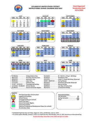 📘 🍎 LAUSD Calendar For 2022-2023 School Year! | FUN WITH KIDS IN LA® 📘 🍎 LAUSD Calendar For 2022-2023 School Year! | FUN WITH KIDS IN LA®