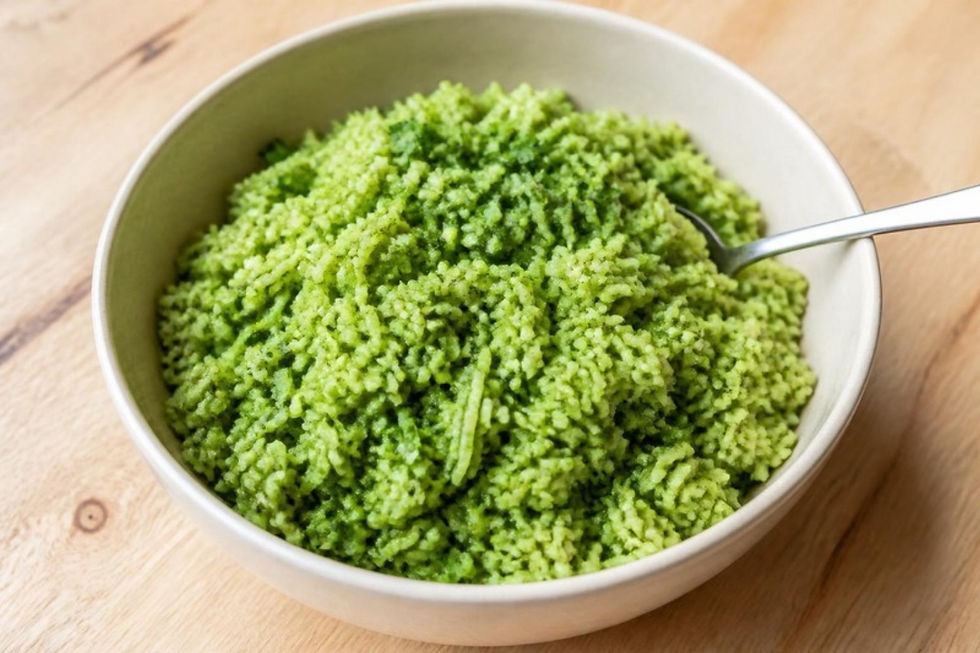 Monster Green Rice, an easy spooky Halloween recipe for a kids' party