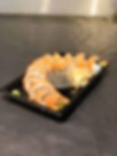 ★ Nr 21B. Tempura scampi med laks 12 biter