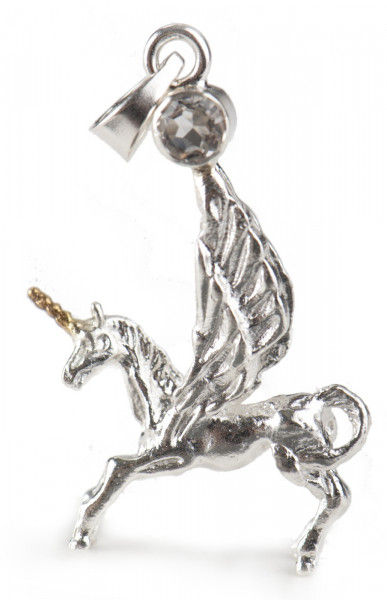 Pegasus-Anhänger mit Bergkristall