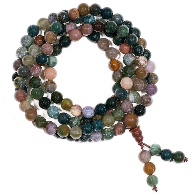 Mala-Kette indischer Achat